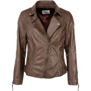 Lederjacke JCC "8533", Damen, Gr. 42, braun (schwarz braun), Oberstoff: 100% Lammnappa-Leder / Futter. 100% Polyester, Jacken
