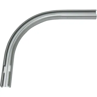 GARDINIA Gardinenschiene Rundbogen, 1-läufig, Fixmaß, verschraubt, für Aluminiumschiene 13 mm silberfarben