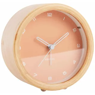 Karlsson Wecker Gentle - Orange - Ø11.8cm - Rund - Holz - Wecker für Schlafzimmer