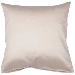 JANINE Mako-Satin-Kissenbezug LENI, Sandfarben - 40 x 40 cm - mit Reißverschluss