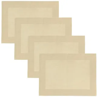 Erwin Müller Platzset Tischset "Lissabon" 4er-Pack, abwaschbar Uni beige|braun