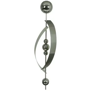 Garden Pleasure Gartenstecker mit 5 Kugeln Edelstahl Silber