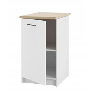 Laclar Stehender Küchenschrank mit Türen und Arbeitsplatte – 45 cm Breite - universell einsetzbar - mit robustem Material - einfach zu montieren ideal für kleine Küchen zur optimalen Stauraumnutzung