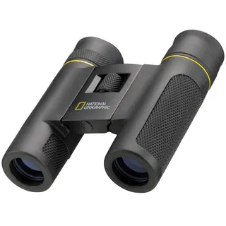 National Geographic 9025200 - Fernglas 10x25, Taschenfernglas mit Tasche, Trageriemen und Reinigungstuch, schwarz