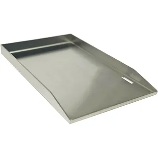 GEDA Grill Plancha Grillplatte Edelstahl massiv 4mm, 49x30x4cm, für ODIN seire, Griddle rostfrei mit Fettablauf, für Pelletgrill, Gasgrill, Holzkohlegrill