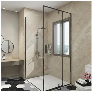 neu.haus Duschrückwand, (Set, 12-tlg), Wandpaneel »Bladel« 120 x 60 cm Cream Stone braun