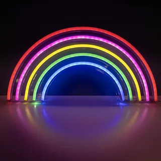TRIXES Neon-Regenbogen-LED-Leuchtschild – Innenwanddekoration für Schlafzimmer, Wohnzimmerdekor und mehr – Stromversorgung über USB