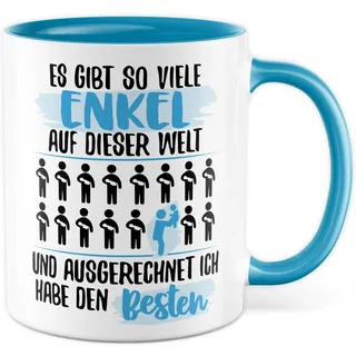 Enkel Tasse Geschenkidee Enkelkind Kaffeetasse Bester Enkel Geschenk Enkelsohn Familie Kaffee-Becher Enkelin Geburtstagsgeschenk Weihnachten Geburtstag Lieblingsenkel Oma Opa Großeltern
