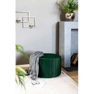 Fink Pouf HELEN, mit seitlichen Nähten grün