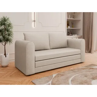 panda möbel Homesy Schlafsofa Arelis – Moderne 2-Sitzer Sofa mit Bettfunktion, Bestseller, Platzsparendes Sofa mit Gästebettfunktion beige