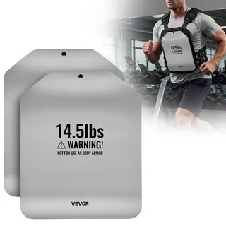 Vevor Gewichtsplatten für Gewichtswesten 13,2 kg Set (2 x 6,6 kg), Gebogene Gewichtswestenplatten für WODs & Funktionelles Training, Ergonomisches Zusatzgewicht für Krafttraining, Laufen und Fitness