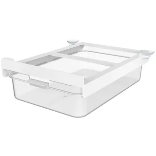 Rotho Kühlschrankschublade transparent weiß 28,2 cm 2600 ml