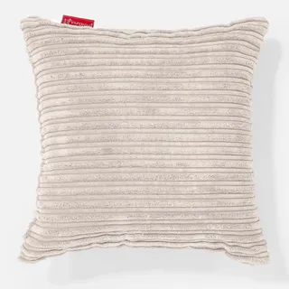 Lounge Pug Kissen 47 x 47cm Cord Creme Zierkissen Sofakissen Dekokissen