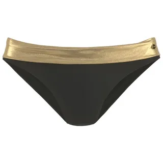 LASCANA Bikini-Hose Damen Schwarz/Goldfarben 42