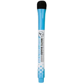 LMG Germany Whiteboard Marker Magnetischer Whiteboard Marker mit Kappe & Wischer – abwischbar blau