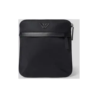 Umhängetasche mit Logo-Applikation, Black, 1