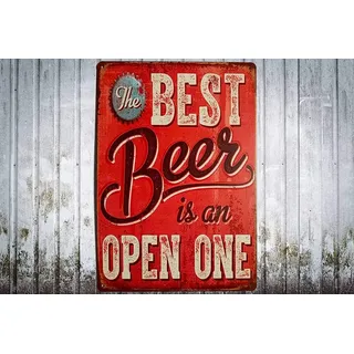 Blechschild Bier Vintage Lustig Home Decor Blechschild Retro Metall Bar Pub Poster 20,3 x 30,5 cm