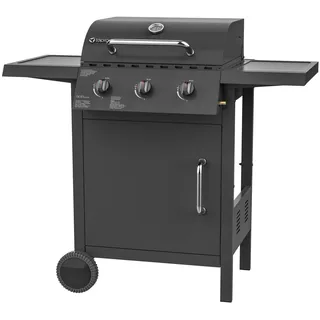 tepro Gasgrill Tulsa, 3 Brenner, schwarz schwarz