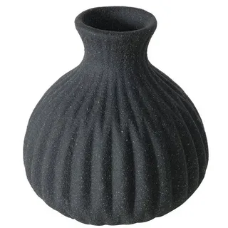 BOLTZE GRUPPE GmbH Dekovase Keramikvase mit Rillen, ESKO (einzeln) schwarz 10.5 cm
