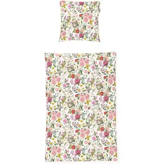 IRISETTE Glamour 8885 Blumen Weiß 155 x 220 cm + 2 x 80 x 80 cm