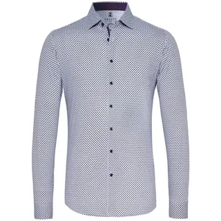 Desoto Langarmhemd kariert Blau M
