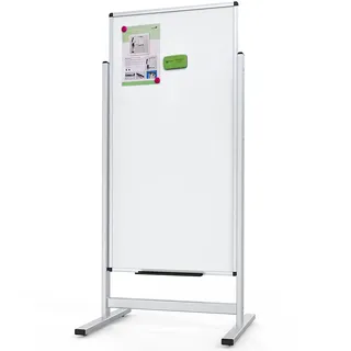 VIZ-PRO Doppelseitiger Magnetständer Whiteboard, Aluminiumrahmen und Ständer, 1200 x 600 mm