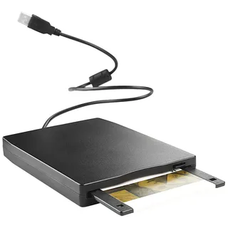 Xystec Diskettenlaufwerk: Externes USB-Disketten-Laufwerk, Slimline, PC (auch Windows 11) & Mac (Externes Diskettenlaufwerk, USB, Disk)