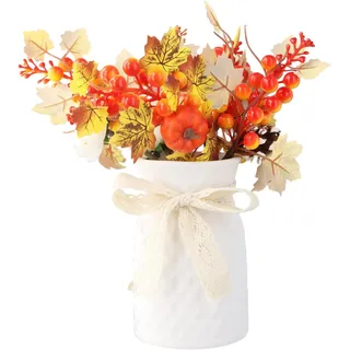15 Cm Große, Mattweiße Keramikvase Mit Seil, Minimalistischer Stil Für Hochzeiten, Büros Oder Wohnzimmer