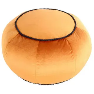 Kayoom Pouf, Orange, Bronze, Textil, Füllung: Styroporkugeln, 65x35x65 cm, Reißverschluss, Wohnzimmer, Hocker, Poufs