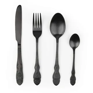 Excelsa Besteckset 24-tlg. Edelstahl Schwarz