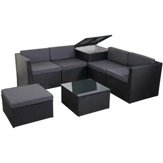 Mendler HWC-D21 Lounge-Set anthrazit/dunkelgrau