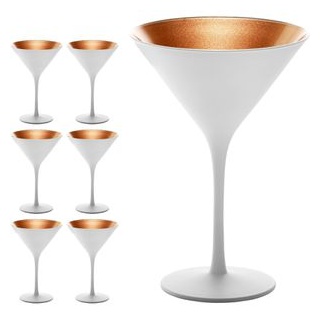 Stölzle-Lausitz Cocktailgläser Elements 240ml, Weiß/Bronze, 6 Stück
