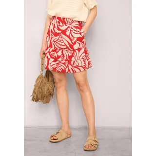 street one studio Volantrock Damen Floral Rot 44