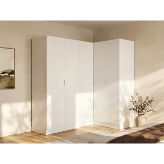 vente-unique Eckschrank LISTOWEL 173 x 184 x 132 cm Weiß