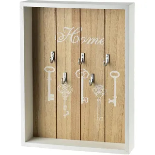 Mondex Schlüsselhalter, Beige, Holz, 22x28.5x5 cm, Garderobe, Schlüsselboards & -kästen