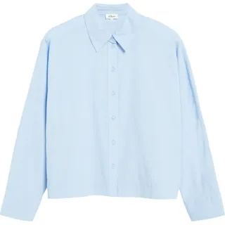 s.Oliver Feincord-Bluse mit Fledermausärmeln im Relaxed Fit Blau XS