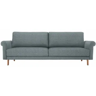 Creation BY ROLF BENZ 3-Sitzer CR.450, Designsofa, Loungesofa, modern Landhaus, Breite 208 cm, Füße in Nussbaum blau|grau