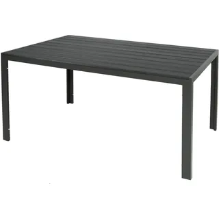 INDA-Exclusiv Aluminium Gartentisch Esstisch Gartenmöbel Tischplatte aus WPC Holzimitat wetterfest L150/160/180xB90xH74cm, Maße Tische:180cm x 90cm