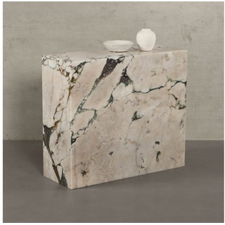 MAGNA Atelier Konsolentisch FORTE DEI MARMI aus Marmor, Sideboard eckig, Konsole aus reinem Naturstein, 80x30x70cm weiß