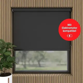 Verdunkelungsrollo Luxus  (B x H: 200 x 190 cm, Anthrazit)