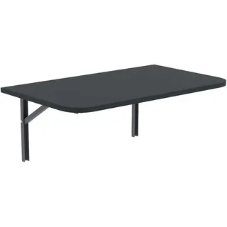 AKKE Klapptisch Wandklapptisch Esstisch - Klappbar Faltbar Platzsparend - Abgerundete Ecken - 120cm x 60cm - Anthrazit