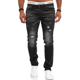 OneRedox Straight-Jeans J-700C (Jeanshose Designerjeans Bootcut, 1-tlg) Freizeit Business Casual schwarz 29