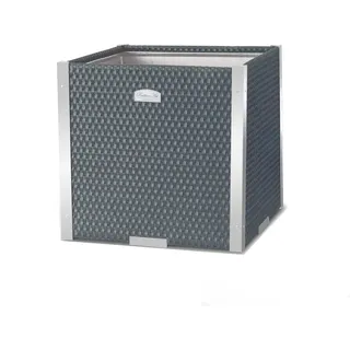 Gardeneas Rattan Pflanzenkübel quadratisch 46 x 46 x 46 cm Dunkelbraun/Schwarz