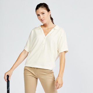 Damen Poloshirt kurzarm - MW520 elfenbein, weiß, S
