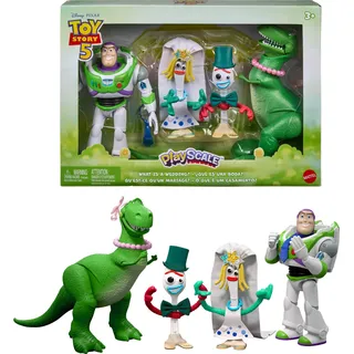 Mattel Toy Story 5 was ist eine Hochzeit? 4-Figuren-Pack mit Zubehör