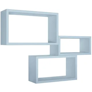 RECHTECKIGER 3ER SET WANDREGAL FARBE BLAU MOD. TRITTICO