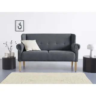 Küchensofa HOME AFFAIRE "Moro Couch mit Federkern, bequem, Breite", grau (anthrazit), B:174cm H:99cm T:73cm, Microfaser in Antiklederoptik (92% Polyester, 8% Polyamid), Sofas, in verschiedenen Stoffe und Farben