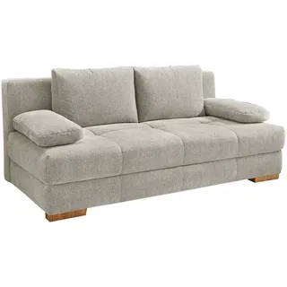 Schlafsofa JOCKENHÖFER GRUPPE "Calli, als Dauerschläfer geeignet" Sofas Gr. B/T: 205 cm x 110 cm, Struktur, braun (braun, beige) Einzelsofas mit Tonnentaschenfederkern+Wellenfederung im Sitz+Rücken, Bettkasten