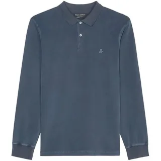 Marc O'Polo Langarm-Poloshirt, im Washed-Look Marc O'Polo dark navy