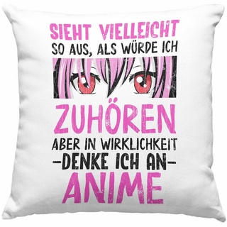 Trendation Dekokissen »Trendation - Anime Kissen Geschenk Anime Fans Kissen mit Füllung 40x40 cm Geschenkidee Anime-Fans Sieht Vielleicht So Aus« blau